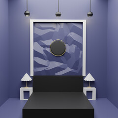 abstract Interior living room 3D
