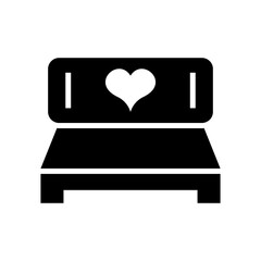 bed icon or logo isolated sign symbol vector illustration - high quality black style vector icons