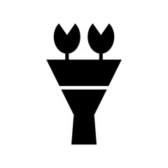 bouquet icon or logo isolated sign symbol vector illustration - high quality black style vector icons