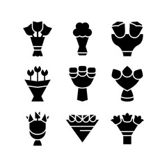 bouquet icon or logo isolated sign symbol vector illustration - high quality black style vector icons