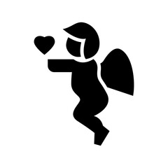 cupid icon or logo isolated sign symbol vector illustration - high quality black style vector icons