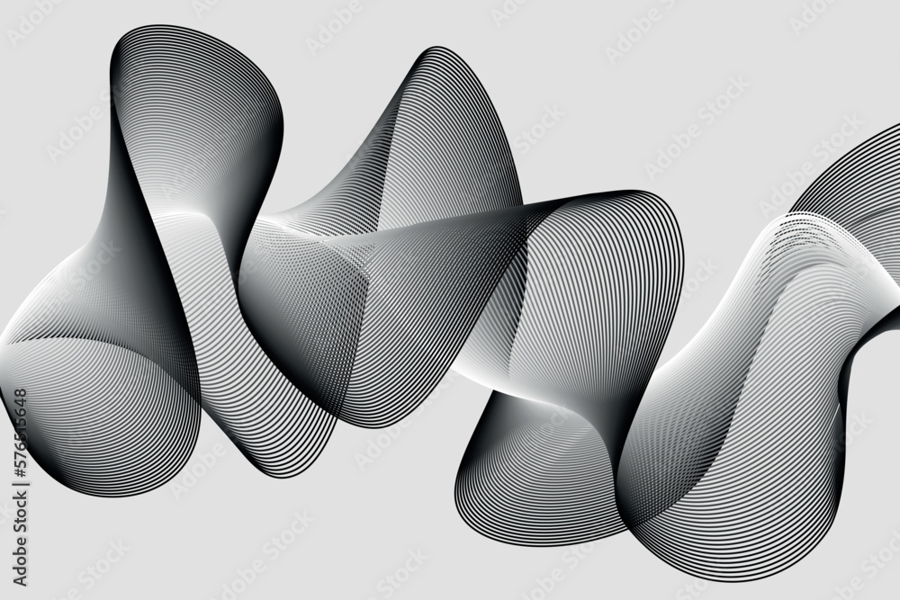 Poster monochrome. white and black wave. abstract background, suitable for landing page and computer deskto