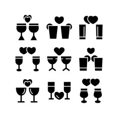 dating valentine icon or logo isolated sign symbol vector illustration - high quality black style vector icons