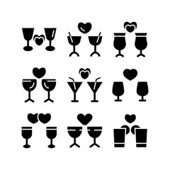 dating valentine icon or logo isolated sign symbol vector illustration - high quality black style vector icons