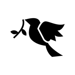 dove icon or logo isolated sign symbol vector illustration - high quality black style vector icons