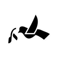 dove icon or logo isolated sign symbol vector illustration - high quality black style vector icons