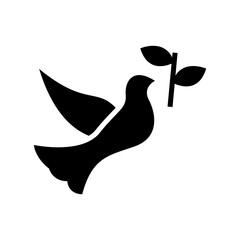 dove icon or logo isolated sign symbol vector illustration - high quality black style vector icons