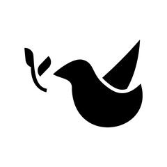 dove icon or logo isolated sign symbol vector illustration - high quality black style vector icons