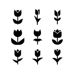 flower icon or logo isolated sign symbol vector illustration - high quality black style vector icons