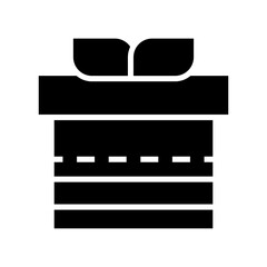 gift box icon or logo isolated sign symbol vector illustration - high quality black style vector icons