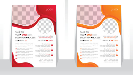 business flyer template with abstract shape and Gym flyer brochure cover vector in A4 size Flyer Colorful concepts and modern design, perfect for a Corporate creative professional business agency.