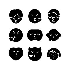 kiss icon or logo isolated sign symbol vector illustration - high quality black style vector icons