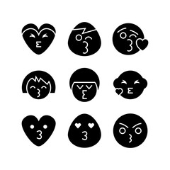 kiss icon or logo isolated sign symbol vector illustration - high quality black style vector icons