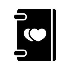 love diary icon or logo isolated sign symbol vector illustration - high quality black style vector icons