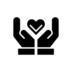 Obraz premium love hand icon or logo isolated sign symbol vector illustration - high quality black style vector icons