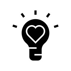 love idea icon or logo isolated sign symbol vector illustration - high quality black style vector icons