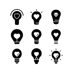 love idea icon or logo isolated sign symbol vector illustration - high quality black style vector icons