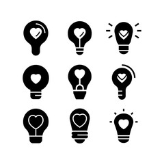 love idea icon or logo isolated sign symbol vector illustration - high quality black style vector icons