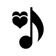 love music icon or logo isolated sign symbol vector illustration - high quality black style vector icons