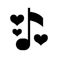 love music icon or logo isolated sign symbol vector illustration - high quality black style vector icons