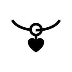 necklace icon or logo isolated sign symbol vector illustration - high quality black style vector icons

