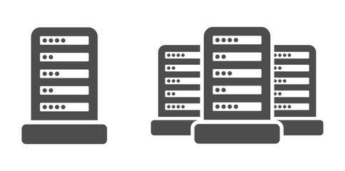 Computer Server vector icons set