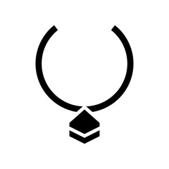 necklace icon or logo isolated sign symbol vector illustration - high quality black style vector icons

