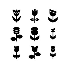 rose icon or logo isolated sign symbol vector illustration - high quality black style vector icons
