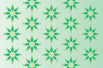 Floral decorated islamic, ramadhan, eid blooming flowers trendy retro psychedelic cartoon style 