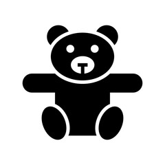 teddy bear icon or logo isolated sign symbol vector illustration - high quality black style vector icons
