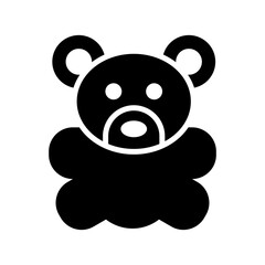 teddy bear icon or logo isolated sign symbol vector illustration - high quality black style vector icons
