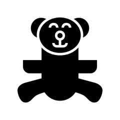 teddy bear icon or logo isolated sign symbol vector illustration - high quality black style vector icons
