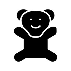 teddy bear icon or logo isolated sign symbol vector illustration - high quality black style vector icons
