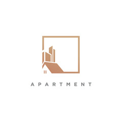 Creative apartment logo design vector