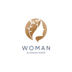Obraz premium Beauty woman logo design vector for spa