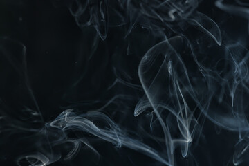 texture smoke black background, bract air waves fog