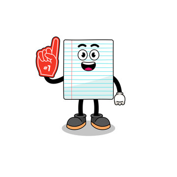 recommend clip art: Cartoon mascot of paper number 1 fans