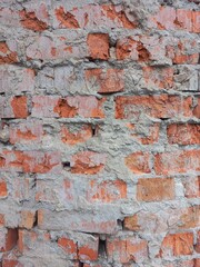 old textured red brick wall