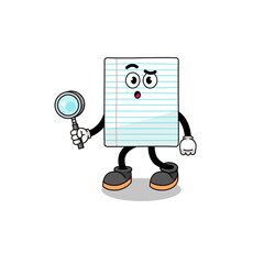 Mascot of paper searching