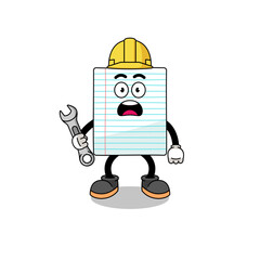 Character Illustration of paper with 404 error