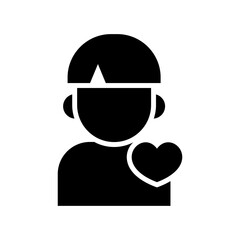 woman in love icon or logo isolated sign symbol vector illustration - high quality black style vector icons
