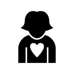 woman in love icon or logo isolated sign symbol vector illustration - high quality black style vector icons
