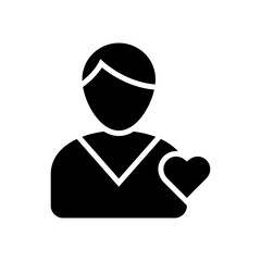 woman in love icon or logo isolated sign symbol vector illustration - high quality black style vector icons
