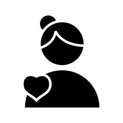 woman in love icon or logo isolated sign symbol vector illustration - high quality black style vector icons
