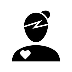 woman in love icon or logo isolated sign symbol vector illustration - high quality black style vector icons
