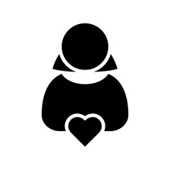 woman in love icon or logo isolated sign symbol vector illustration - high quality black style vector icons
