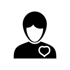woman in love icon or logo isolated sign symbol vector illustration - high quality black style vector icons

