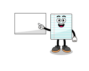 paper illustration doing a presentation