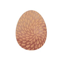 Coffee brown Easter egg with flower petal texture watercolor illustration for decoration on Easter festival.