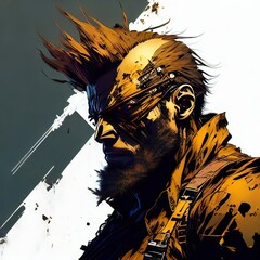 Rugged Bearded Cyberpunk - Generative A.I. Art